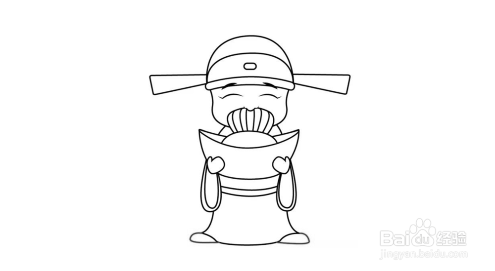 财神简笔画怎么画？