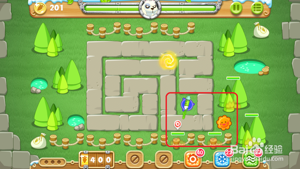 保卫萝卜2 地下庄园主题：[5]D13水晶、金萝卜