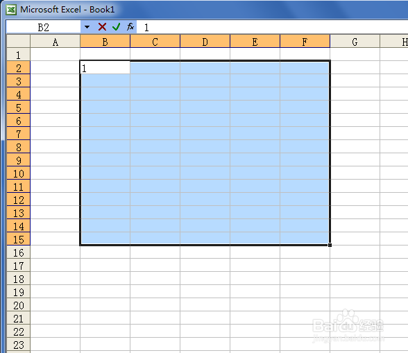 excel 中批量输入数字
