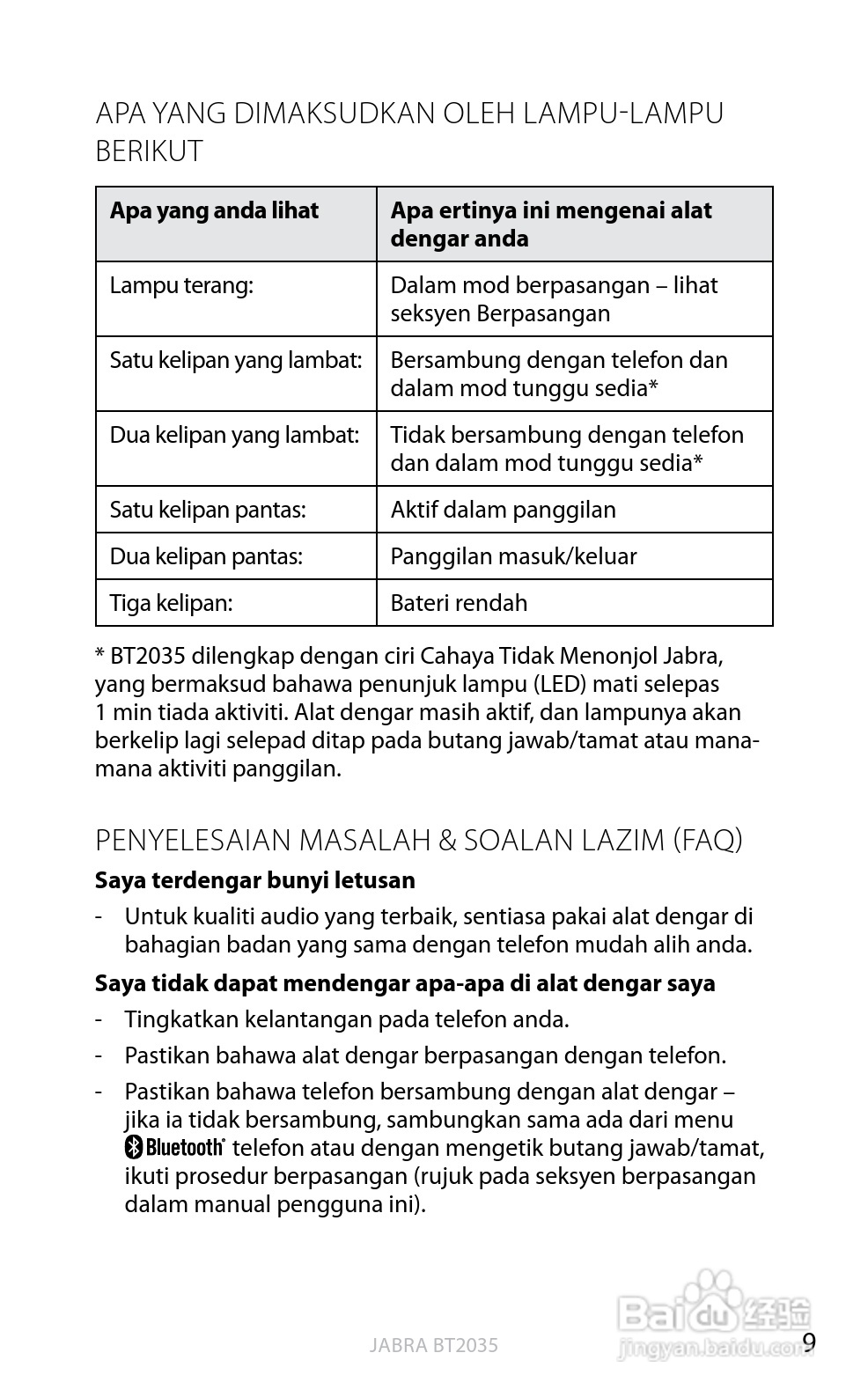 捷波朗BT2035蓝牙耳机使用说明书:[30]