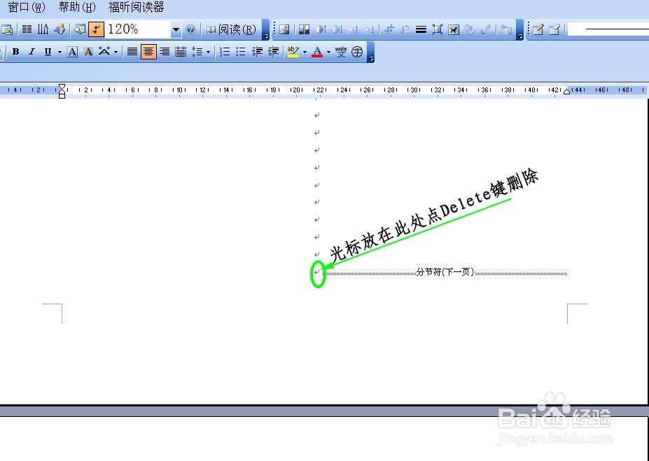 怎样删除分节符、页码