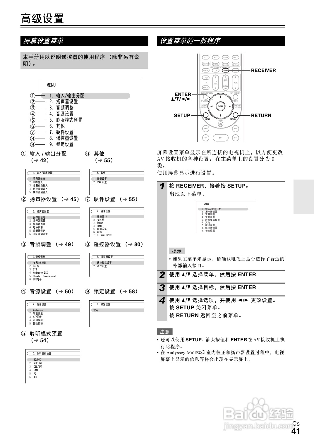 安桥TX-NR808接收机使用说明书:[3]