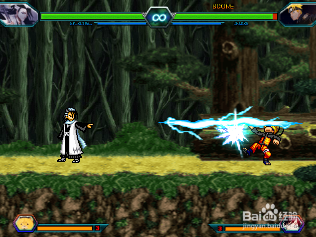 朽木白哉使用技巧死神VS火影3.2