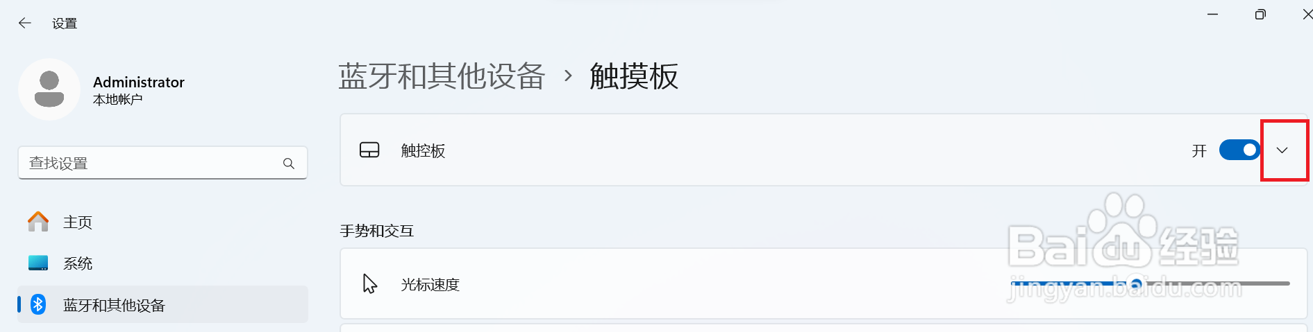 Windows11怎样设置连接鼠标时关闭触摸板