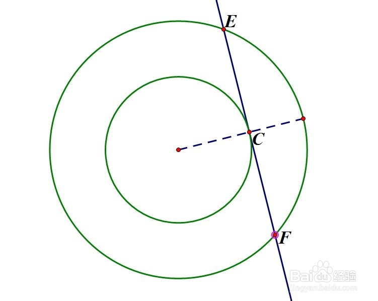 怎么在几何画板中过圆外一点作已知圆的切线