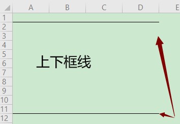 Excel中怎么绘制上下框线