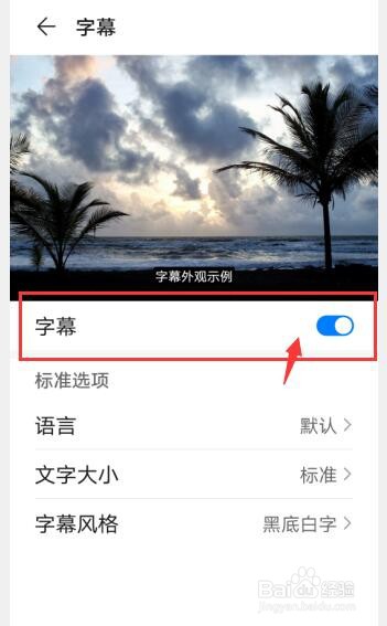 华为p40怎么打开和关闭字幕功能