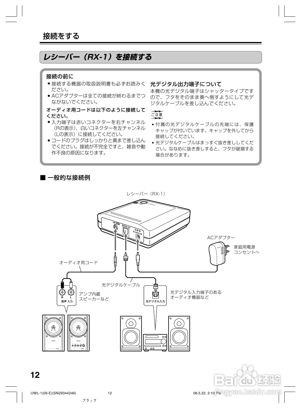 ONKYO UWL-1音响功放使用说明书:[1]