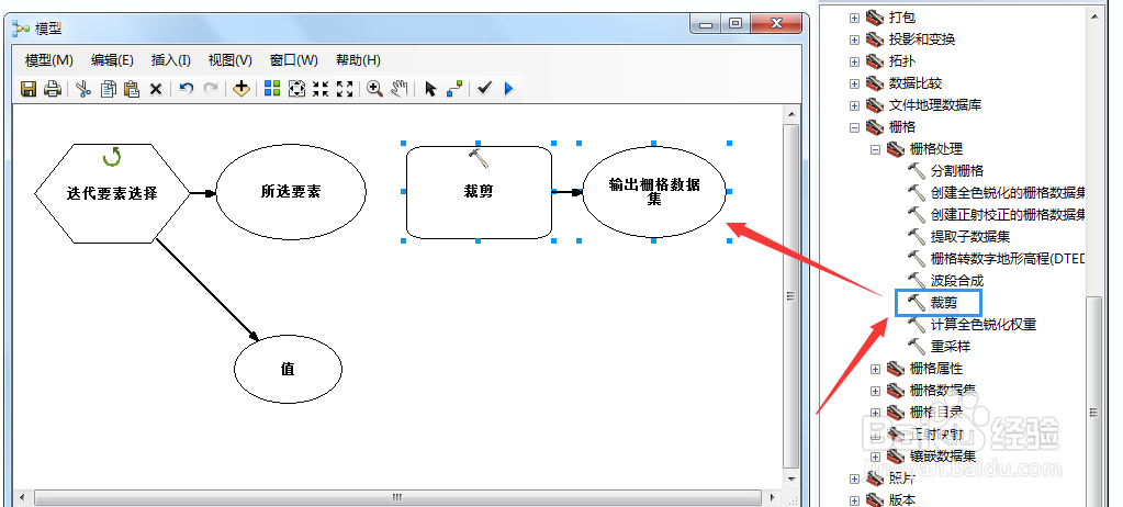 ArcGIS怎么构建批量裁剪栅格数据模型