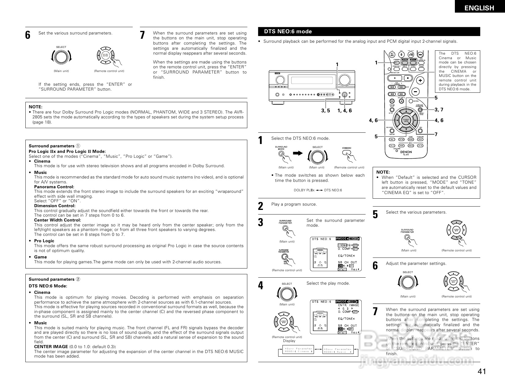 DENON AVR-2805收音环绕扩音机操作说明书:[3]