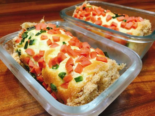 香葱火腿肉松蛋糕卷