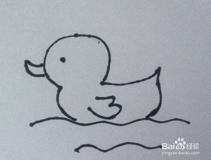 如何画鸭子的儿童画？
