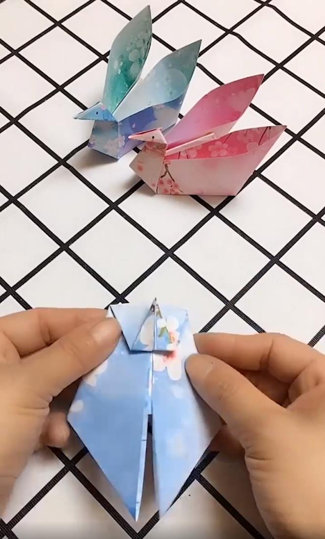 折纸手工小鸟怎么折?