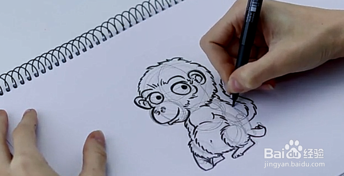 怎么用素描画猴子