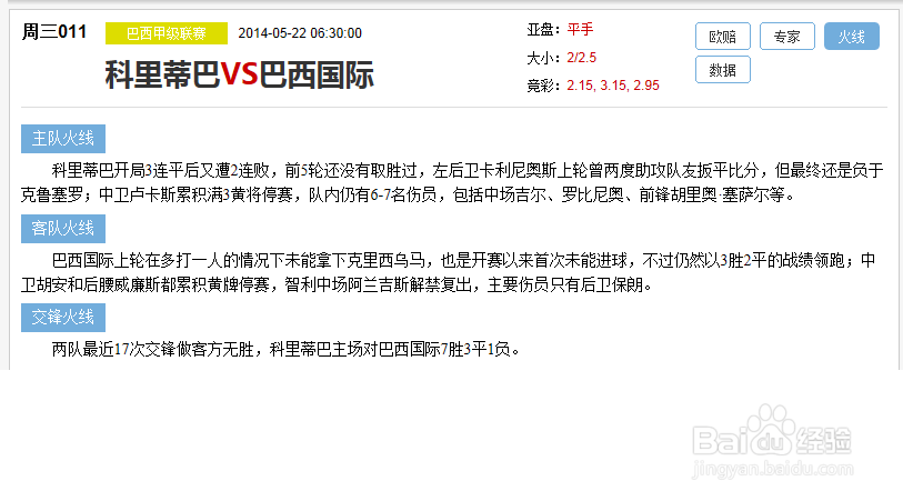 如何分析一场比赛