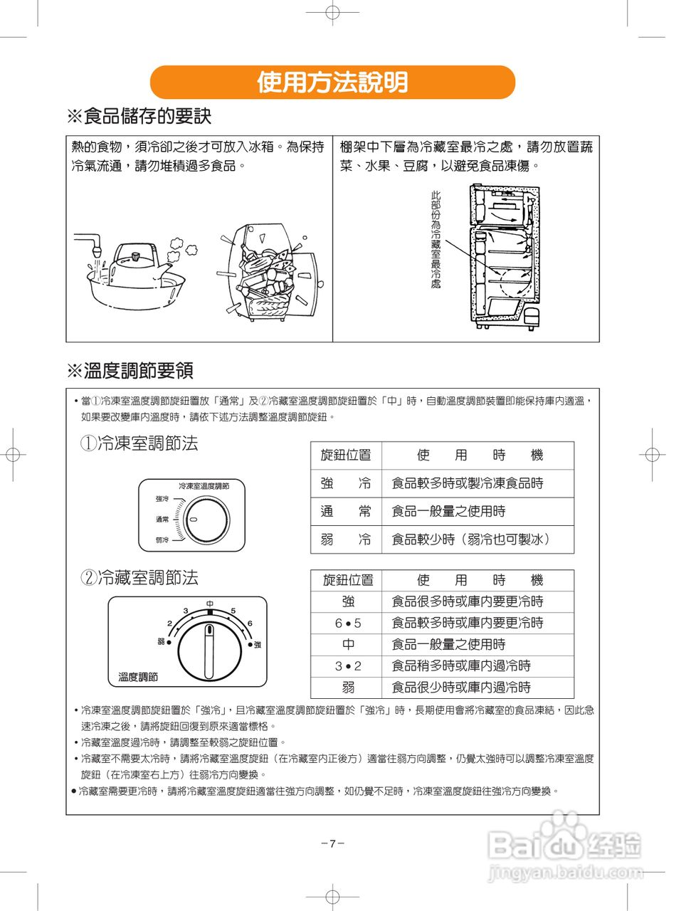 歌林KR-Q350型电冰箱使用说明书