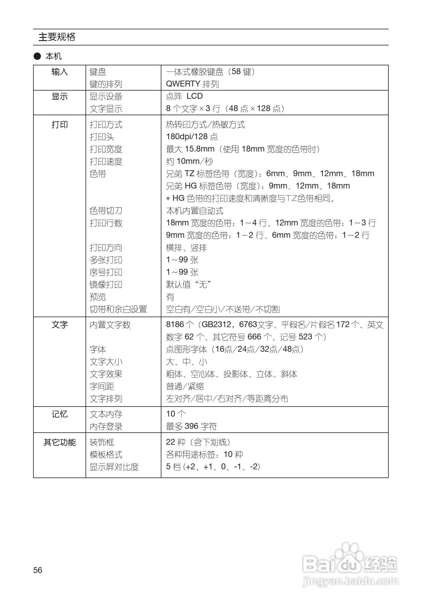 兄弟PT-18Rz标签打印机使用说明书:[6]