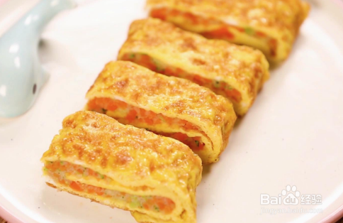 西兰花鲜虾蛋卷---养身系列