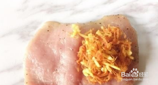 黄金芝士肉松炸猪排