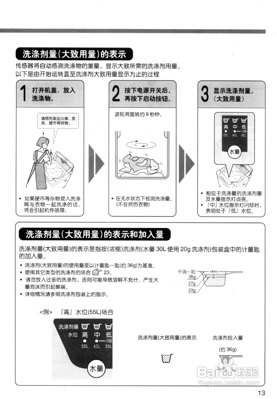 日立全自动洗衣机XQB50-S920使用说明书:[2]