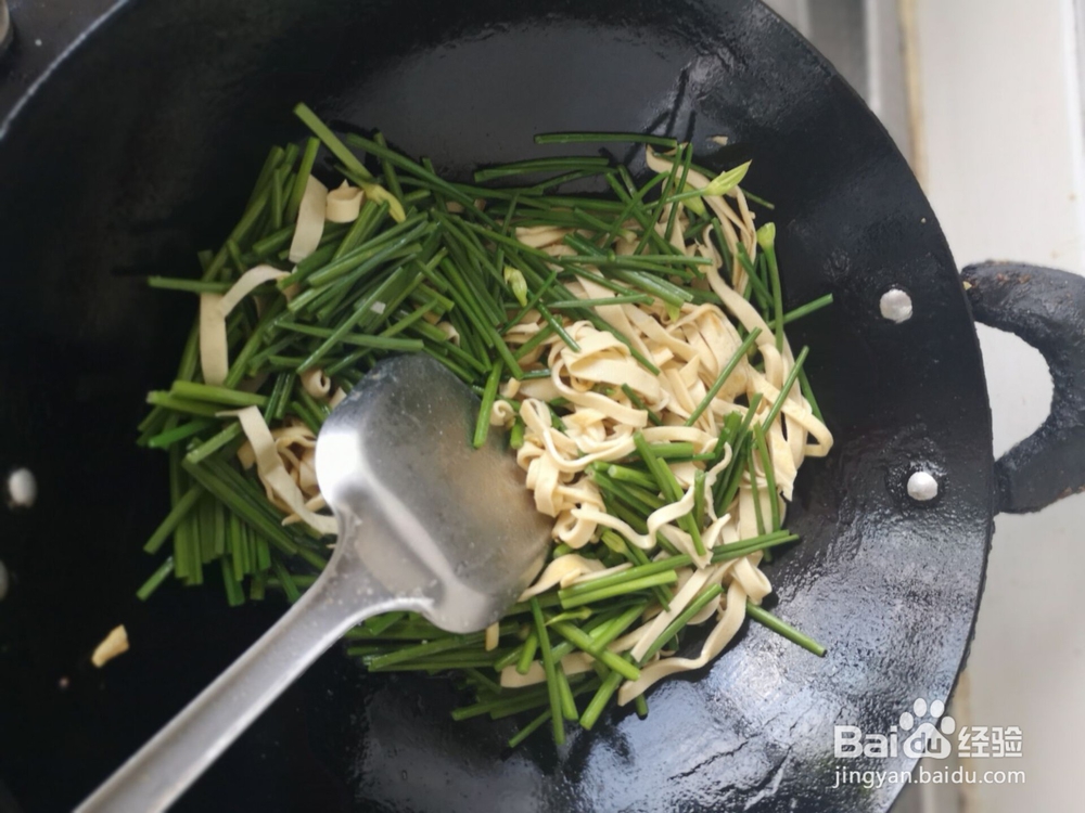 韭菜苔炒豆皮/千张怎么做好吃