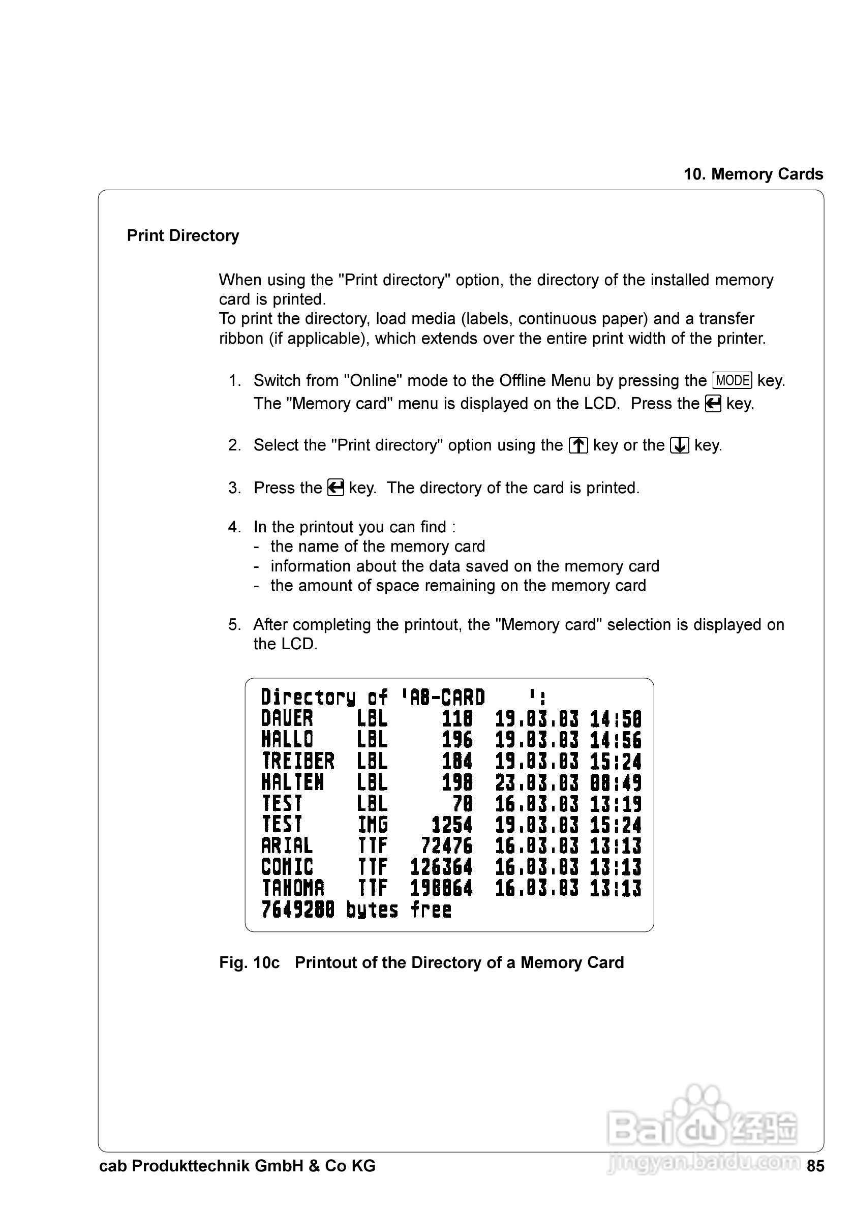 cab A8300打印机使用说明书:[9]