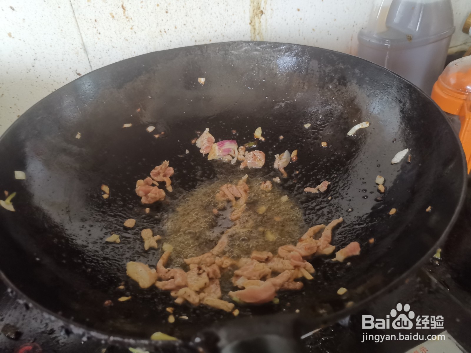 花菜炒肉丝的做法