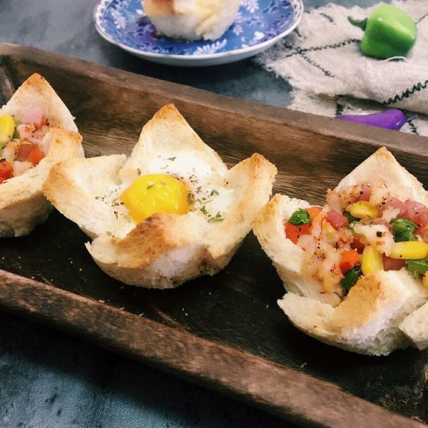 海鲜芝士吐司盏