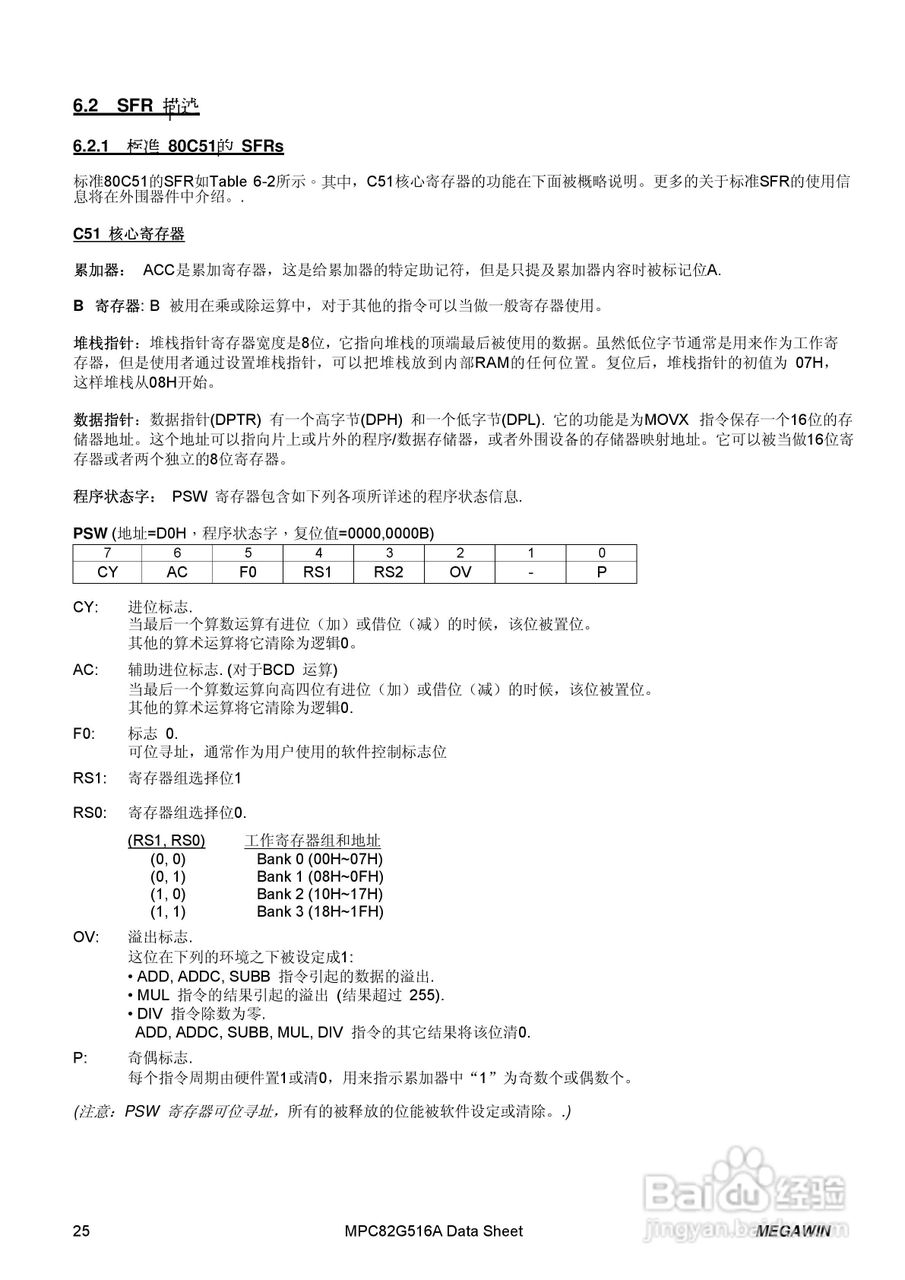 Megawin MPC82G516A 8 位微处理器用户手册:[3]