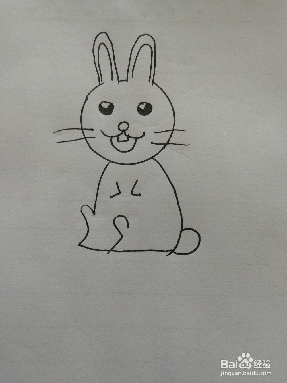 小兔子的简笔画这样画