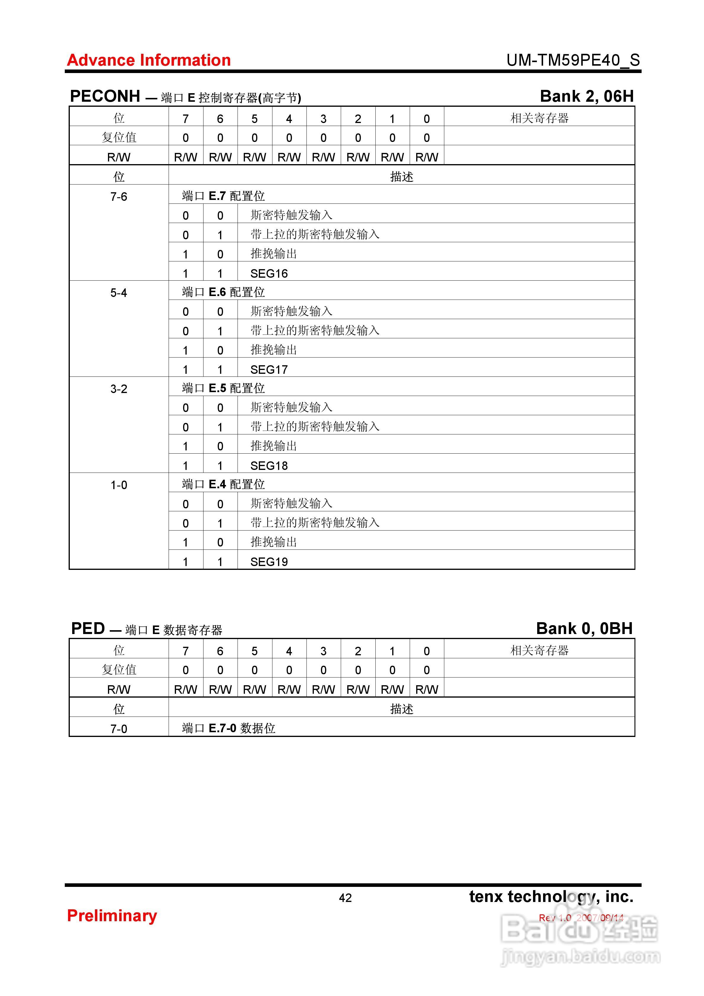 TM59PE 40 8-Bit微控制器使用手册:[5]