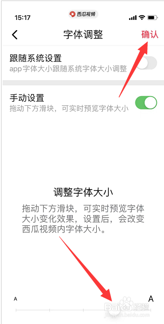 西瓜视频怎么调整字体大小