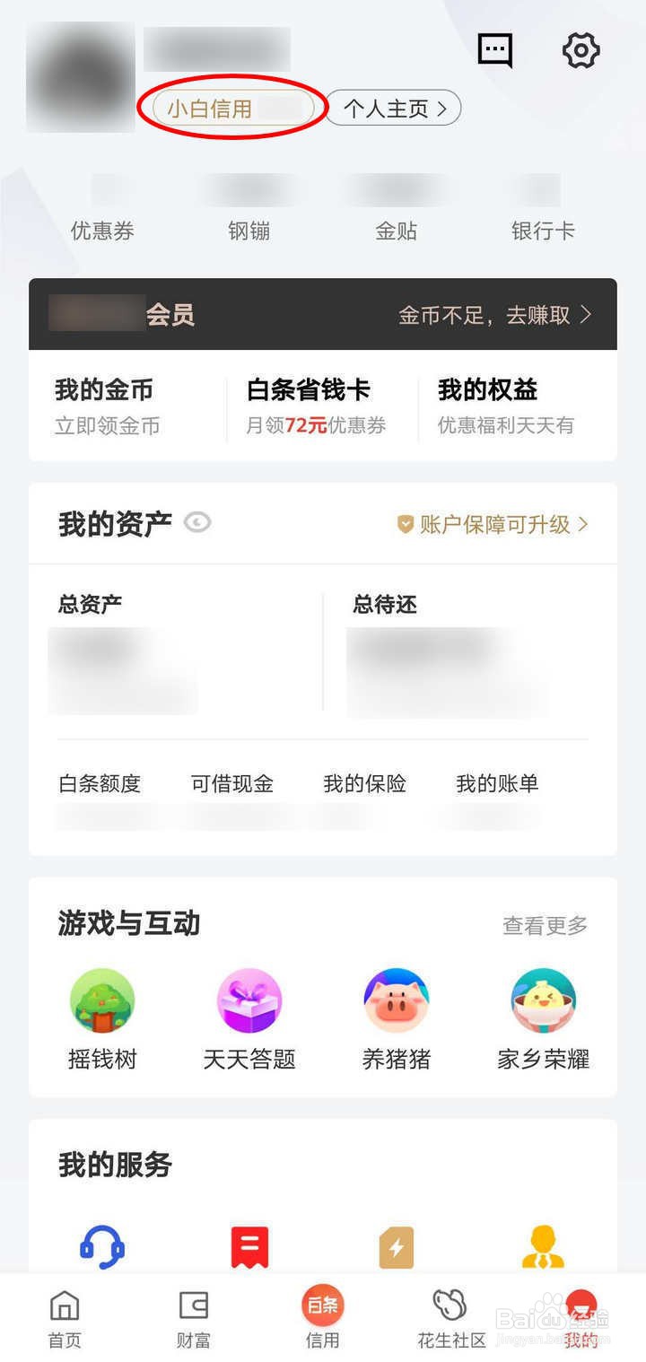 怎么提升京东金融APP里的小白信用值