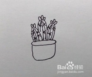 怎么画仙人掌盆景,如何画仙人掌盆景幼儿学画