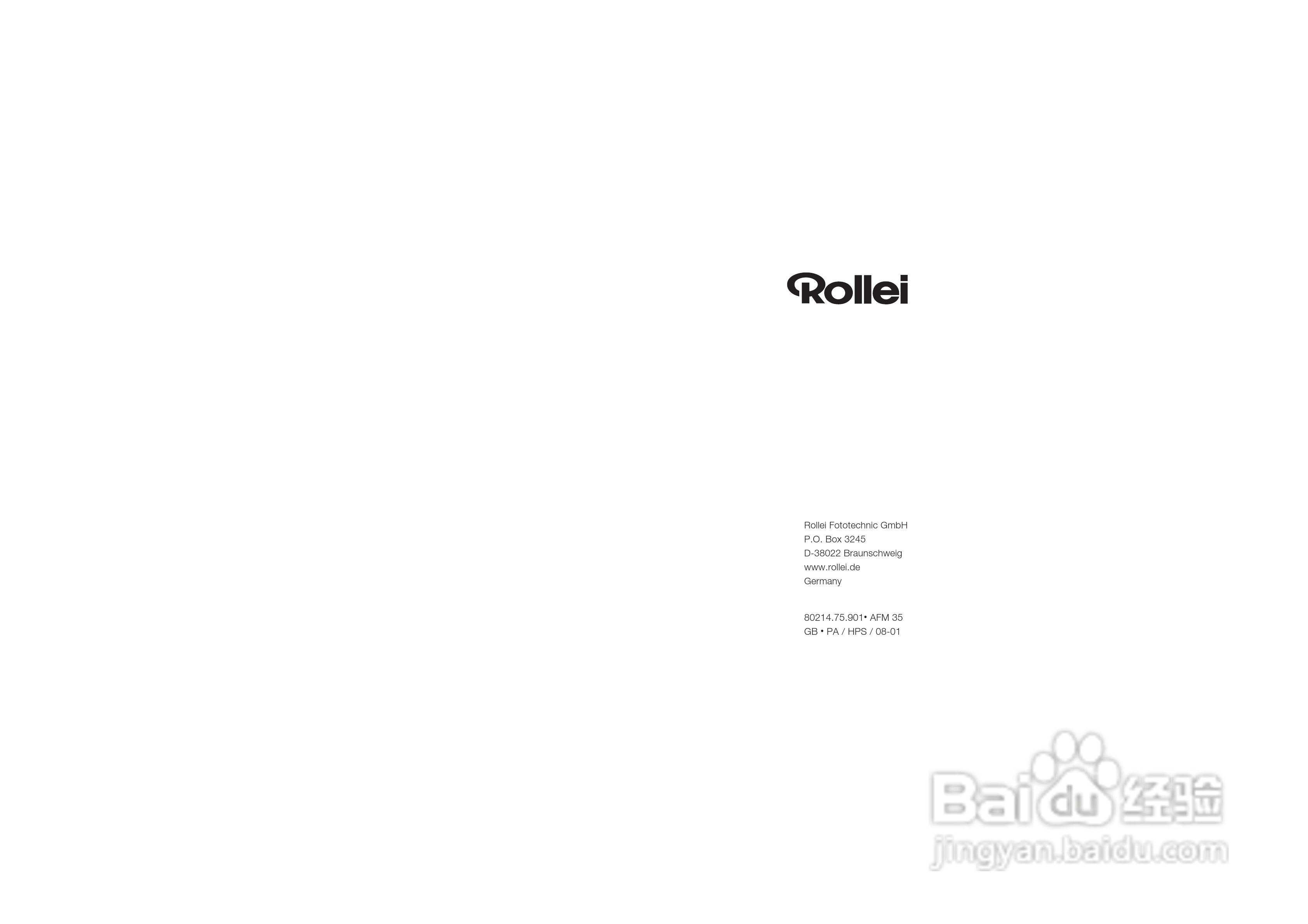 Rollei AFM 35型数码相机说明书:[6]