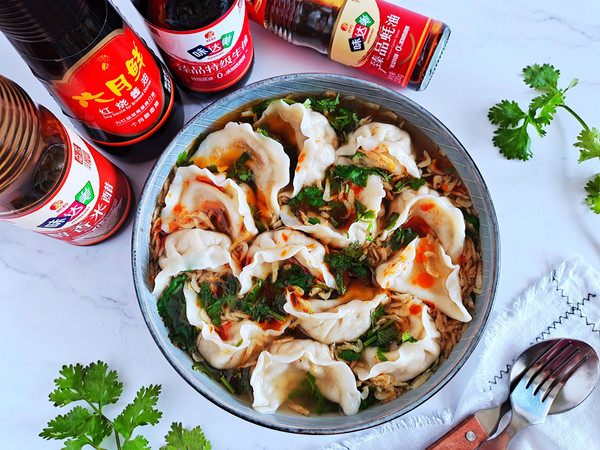 家常时蔬酸汤素饺