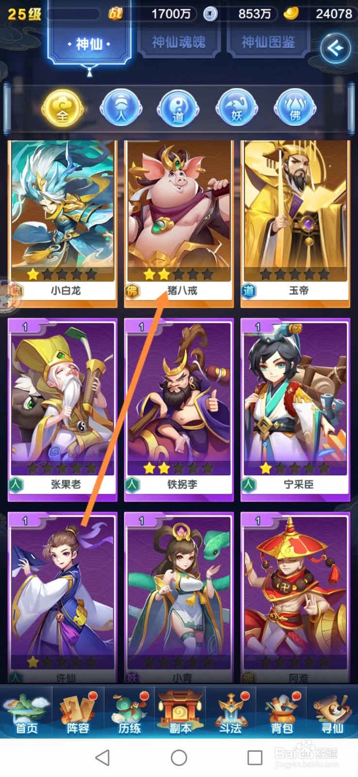 道友请留步怎么查看猪八戒升星