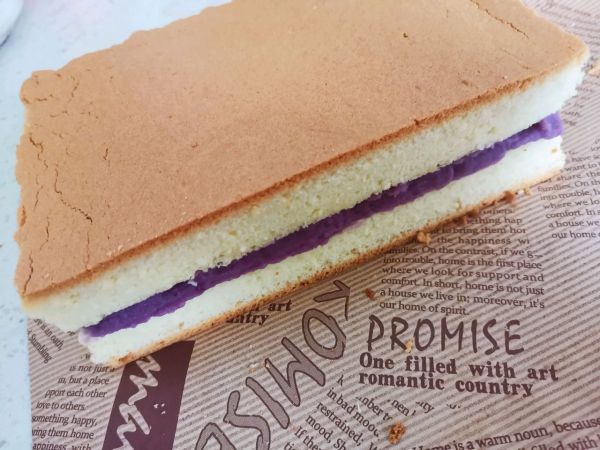 椰香紫薯夹心蛋糕