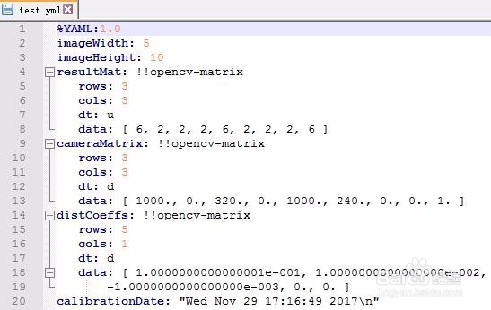 OpenCV：FileStorage类数据存取操作