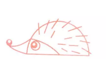 如何画可爱的小刺猬
