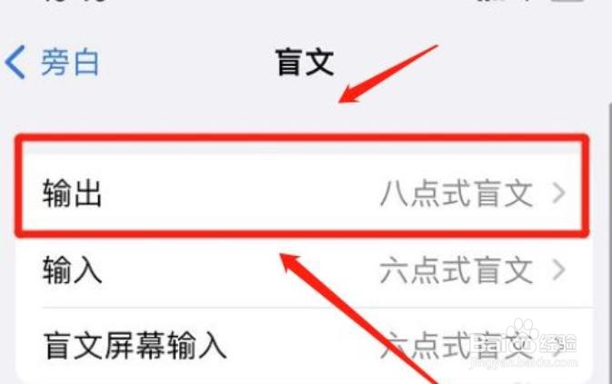 怎么输出iphone八点式盲文