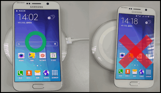 Samsung Galaxy S6如何使用无线充电底座?(G9208)