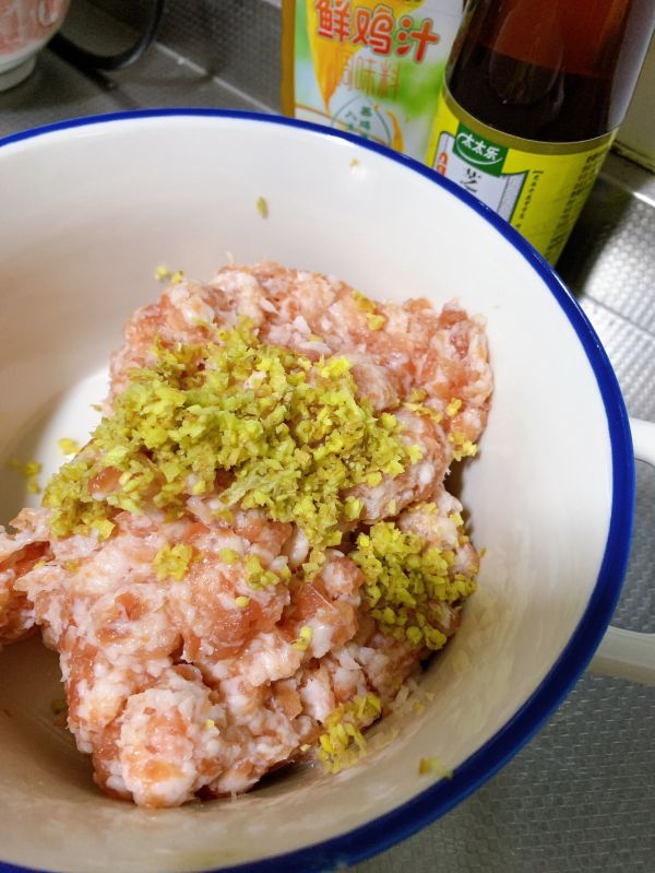 荠菜猪肉馅手工饺子