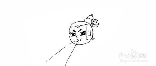 如何画葫芦娃中水娃的卡通简笔画教程