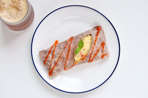 蟹棒芝士菌菇卷饼