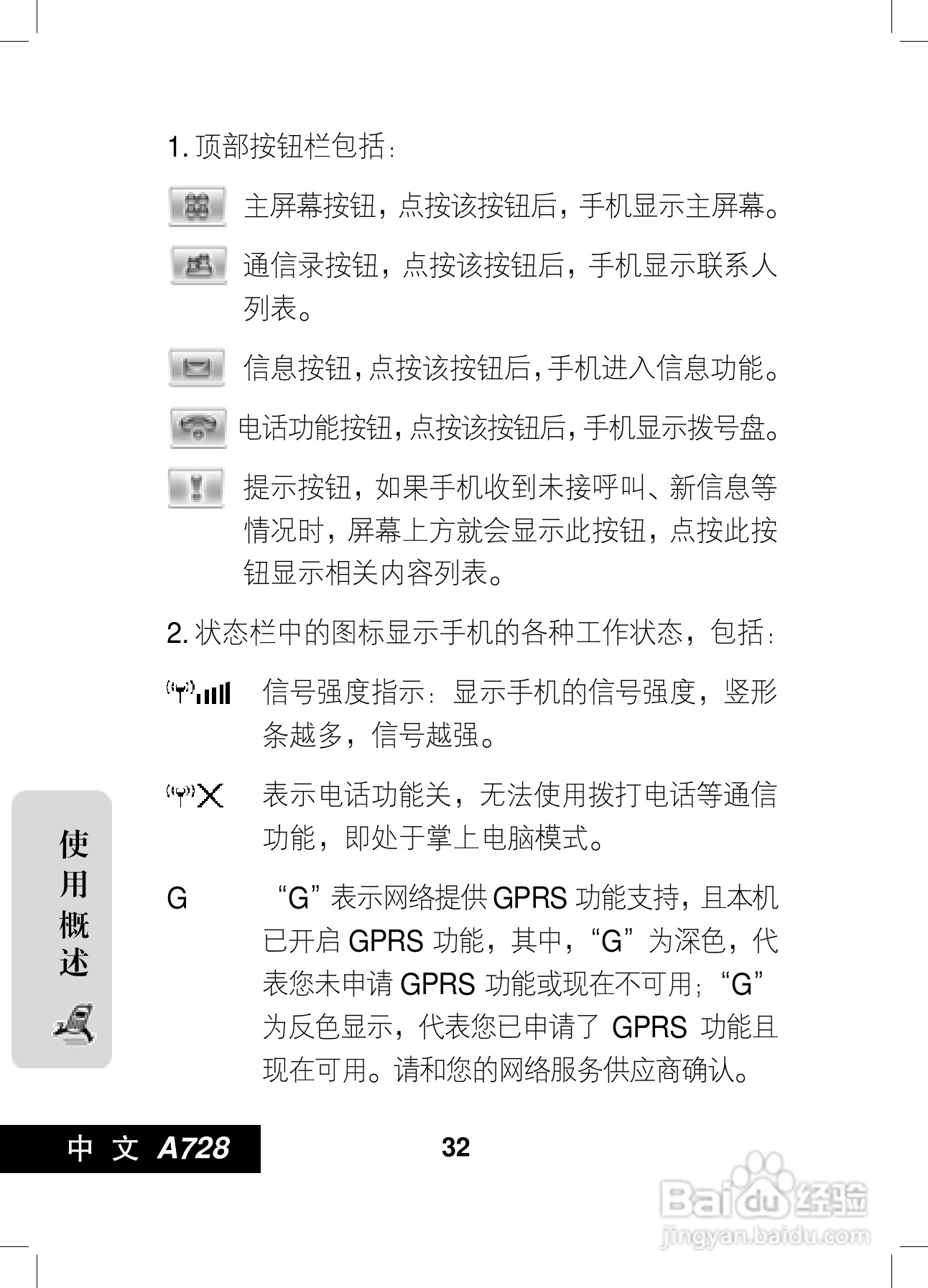 摩托罗拉A728手机使用说明书:[4]
