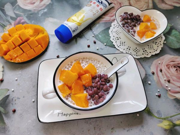 红豆芒果西米露