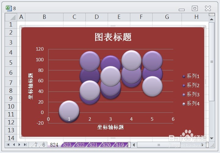 EXCEL怎么让气泡图的图表布局显示布局11效果