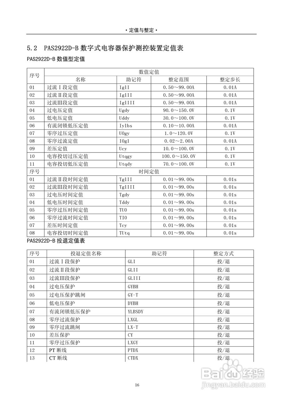 PAS2920D-B数字式电容器保护测控装置技术说明书:[2]