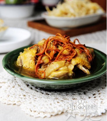 虫草花蒸鸡的做法